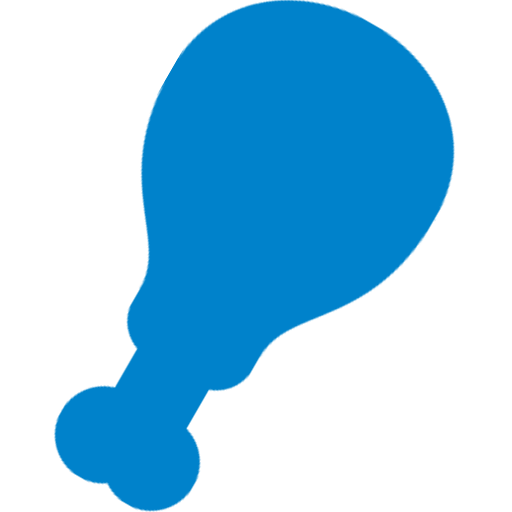 Chicken blue icon